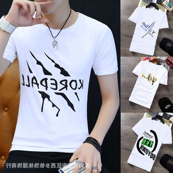 men's shirt summer fashion printing korean half slim round neck short sleeve men's t-shirt, White;black
men's shirt summer fashion printing korean half slim round neck short sleeve men's t-shirt, White;black
