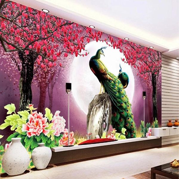 custom 3d po self adhesive wallpaper peacock moon flowers living room sofa tv background home decoration art mural waterproof wallpapers
custom 3d po self adhesive wallpaper peacock moon flowers living room sofa tv background home decoration art mural waterproof wallpapers