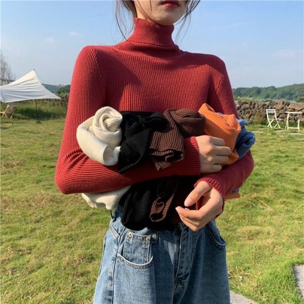 women's sweaters 2021 autumn long sleeve turtleneck solid color pullover sweater slimming lazy outer wear retro style fashionable rac, White;black
women's sweaters 2021 autumn long sleeve turtleneck solid color pullover sweater slimming lazy outer wear retro style fashionable rac, White;black