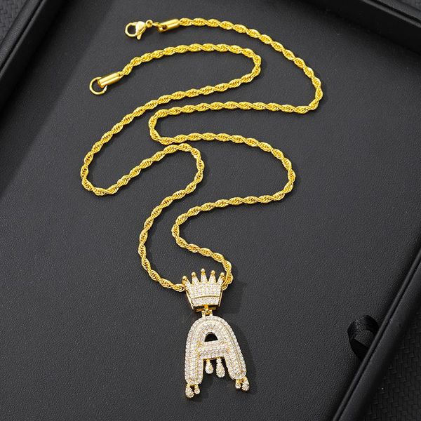 pendant necklaces cz water drop crown a letter necklace for women charm stainless steel chain men's hip hop 2021 trend jewelry, Silver
pendant necklaces cz water drop crown a letter necklace for women charm stainless steel chain men's hip hop 2021 trend jewelry, Silver