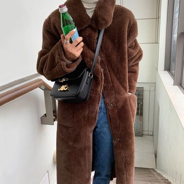 winter clothes furry thick warm long faux fur jacket loose ladies overcoat casual outerwear plus size abrigo mujer women's wool & blend, Black
winter clothes furry thick warm long faux fur jacket loose ladies overcoat casual outerwear plus size abrigo mujer women's wool & blend, Black