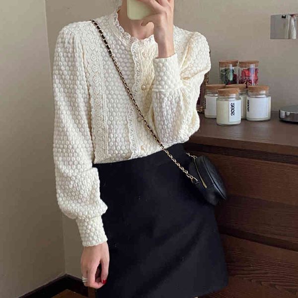 dress retro lace elegant loose long sleeve shirts women office lady chic fashion gentle blouses, White
dress retro lace elegant loose long sleeve shirts women office lady chic fashion gentle blouses, White