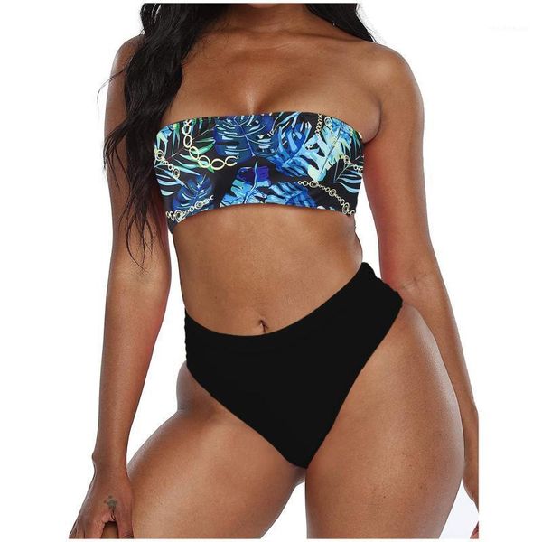women's swimwear 2 piece bikinis set leopard printing tubesleeveless summer for women bathing suit beachwear brazilian bikini 2021, White;black
women's swimwear 2 piece bikinis set leopard printing tubesleeveless summer for women bathing suit beachwear brazilian bikini 2021, White;black