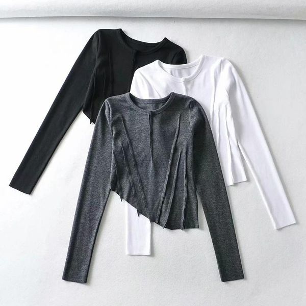 women's t-shirt fashion women casual asymmetric crop crew neck long sleeve sew patchwork shirts pullover streetwear k6i6, White
women's t-shirt fashion women casual asymmetric crop crew neck long sleeve sew patchwork shirts pullover streetwear k6i6, White
