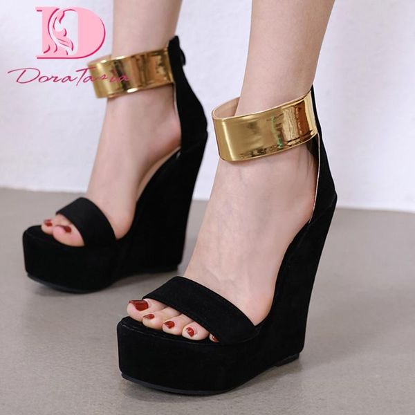 dora tasia 2021 arrivals flock women sandals high wedges peep toe platform zip pumps summer casual shoes, Black
dora tasia 2021 arrivals flock women sandals high wedges peep toe platform zip pumps summer casual shoes, Black