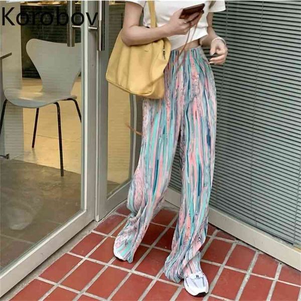 korobov korean high waist loose casual women wide leg pants preppy style wide leg pants summer streetwear women trousers 210430, Black;white
korobov korean high waist loose casual women wide leg pants preppy style wide leg pants summer streetwear women trousers 210430, Black;white