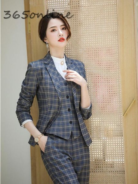 uniform designs novelty plaid formal women business suits professional pantsuits ol styles ladies office work wear blazers set women's, White
uniform designs novelty plaid formal women business suits professional pantsuits ol styles ladies office work wear blazers set women's, White