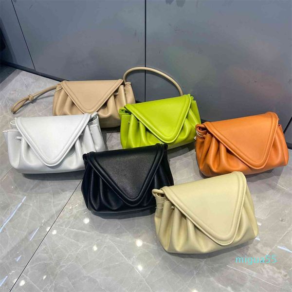 spring summer women's leather drawstring triangle dumpling bag fold one shoulder messenger bag
spring summer women's leather drawstring triangle dumpling bag fold one shoulder messenger bag