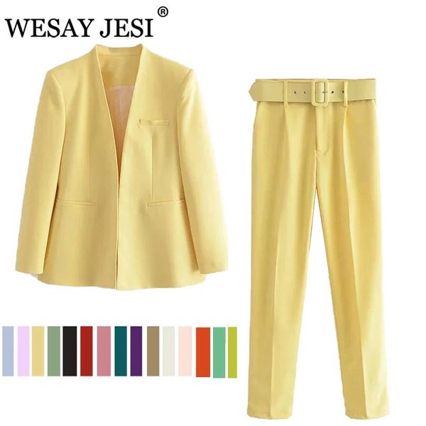 women's two piece pants wesay jesi office suit fashion blazer pantsuit simple solid color collar long sleeve + trousers 2 set, White
women's two piece pants wesay jesi office suit fashion blazer pantsuit simple solid color collar long sleeve + trousers 2 set, White