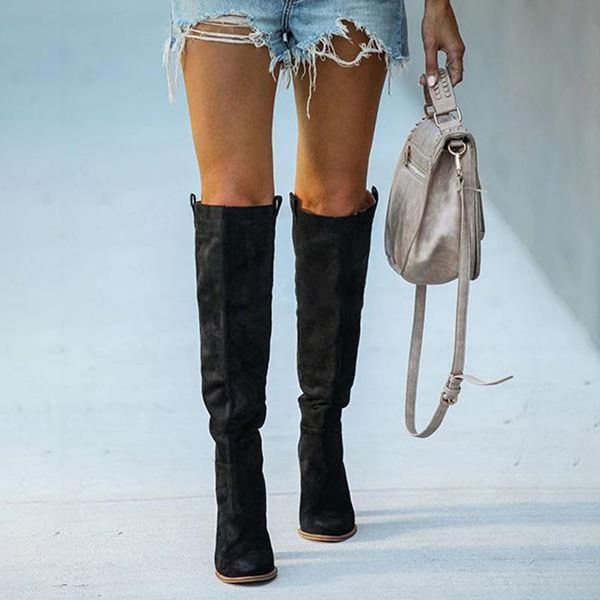 women knee boots woman high heels women's shoes ladies solid suede pumps female autumn winter long big size 35-43, Black
women knee boots woman high heels women's shoes ladies solid suede pumps female autumn winter long big size 35-43, Black