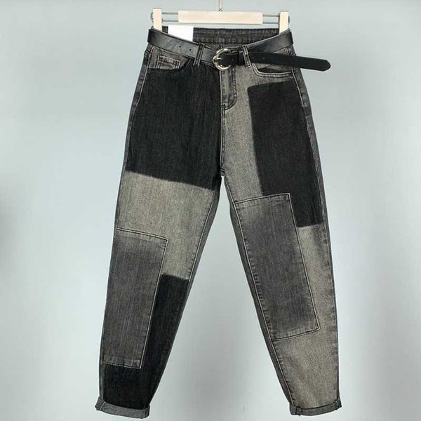 hip hop autumn blue/black patchwork jean high waist hip straight ladies trousers female denim for woma 210601
hip hop autumn blue/black patchwork jean high waist hip straight ladies trousers female denim for woma 210601