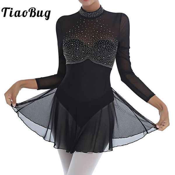 women long sleeve mesh figure ice skating dress ballet leotard rhinestone lyrical dance costume stage wear, Black;red
women long sleeve mesh figure ice skating dress ballet leotard rhinestone lyrical dance costume stage wear, Black;red