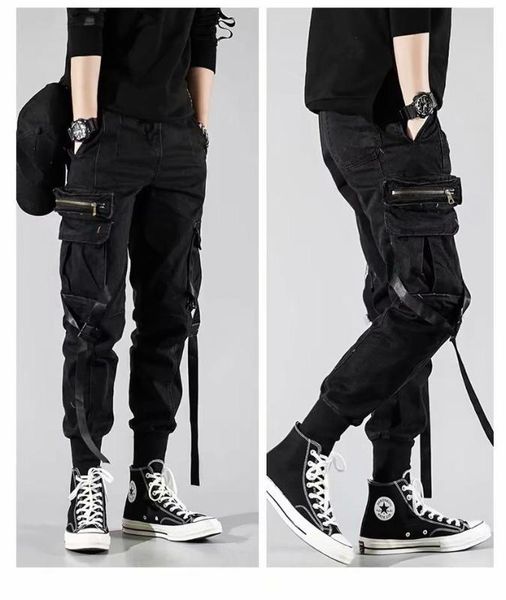harajuku streetwear joggers men fashion autumn pencil pants hip hop elastic waist ribbon trousers male, Black
harajuku streetwear joggers men fashion autumn pencil pants hip hop elastic waist ribbon trousers male, Black