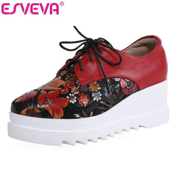 dress shoes esveva 2021 women square high heel pu printing leather woman lace up autumn pumps round toe wedding size 34-40, Black
dress shoes esveva 2021 women square high heel pu printing leather woman lace up autumn pumps round toe wedding size 34-40, Black
