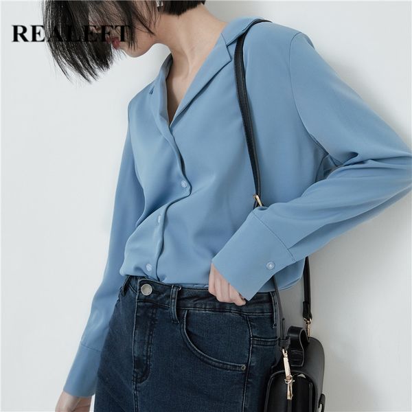 elegant ol style formal women's blouse solid turn-down long sleeve shirts female workwear spring summer 210428, White
elegant ol style formal women's blouse solid turn-down long sleeve shirts female workwear spring summer 210428, White