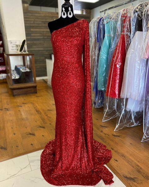 party dresses one shoulder red sequins prom dress 2022 sheath robe de soirée mariage with train zipper back order-to-made cap sleeve, White;black
party dresses one shoulder red sequins prom dress 2022 sheath robe de soirée mariage with train zipper back order-to-made cap sleeve, White;black