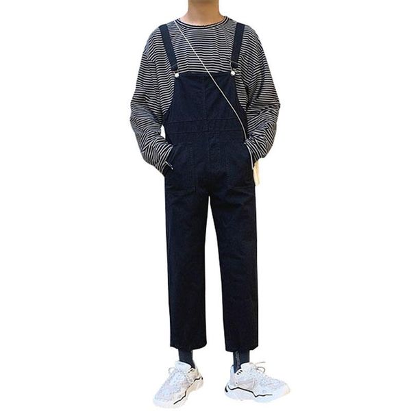 men jumpsuit fashion straight pants straps solid color romper 2021 casual baggy suspenders streetwear overalls men's jeans, Blue
men jumpsuit fashion straight pants straps solid color romper 2021 casual baggy suspenders streetwear overalls men's jeans, Blue