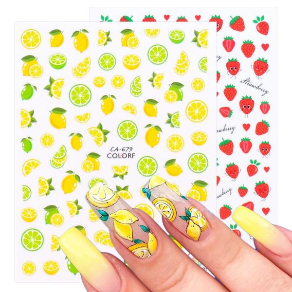 stickers & decals summer lemon nail 3d adhesive sliders fruits strawberry pineapple art designs decoartions manicures, Black
stickers & decals summer lemon nail 3d adhesive sliders fruits strawberry pineapple art designs decoartions manicures, Black