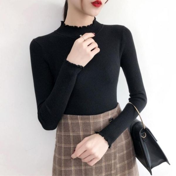 women's sweaters women 2021 autumn winter turtleneck ruched sweater female high elastic solid fashion casual slim knitted pullovers g83, White;black
women's sweaters women 2021 autumn winter turtleneck ruched sweater female high elastic solid fashion casual slim knitted pullovers g83, White;black