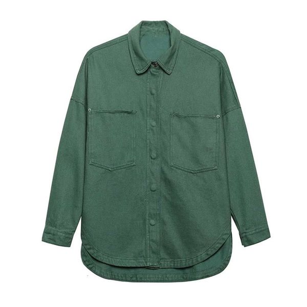 autumn women's wear loose split denim shirt coat, Black;brown
autumn women's wear loose split denim shirt coat, Black;brown