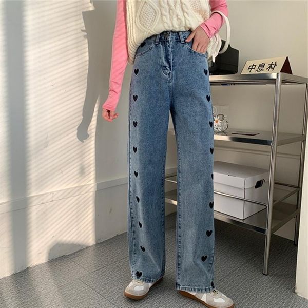 love embroidery loose jeans for women high waist blue straight jean pants 2021 spring denim trousers female sreet wear 1302 women's
love embroidery loose jeans for women high waist blue straight jean pants 2021 spring denim trousers female sreet wear 1302 women's