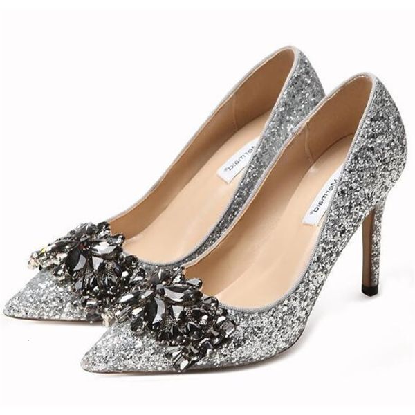 shoe fashionable crystal with high thin-toed shoes glitter silver wedding woman bombs thin black heels
shoe fashionable crystal with high thin-toed shoes glitter silver wedding woman bombs thin black heels