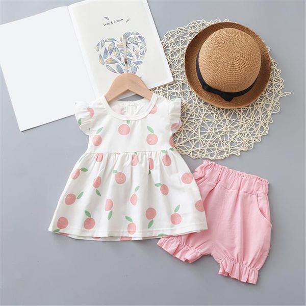 two piece fruit print girls clothing sets summer sleeveless vest kids fashion casual suit outfits girl's dresses, Red;yellow
two piece fruit print girls clothing sets summer sleeveless vest kids fashion casual suit outfits girl's dresses, Red;yellow