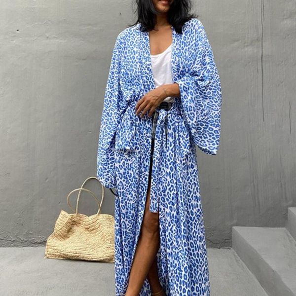 women's swimwear cardigan cover up dress women full sleeve lace loose robe 2021 elegant blue leopard beach bikini maxi, White;black
women's swimwear cardigan cover up dress women full sleeve lace loose robe 2021 elegant blue leopard beach bikini maxi, White;black