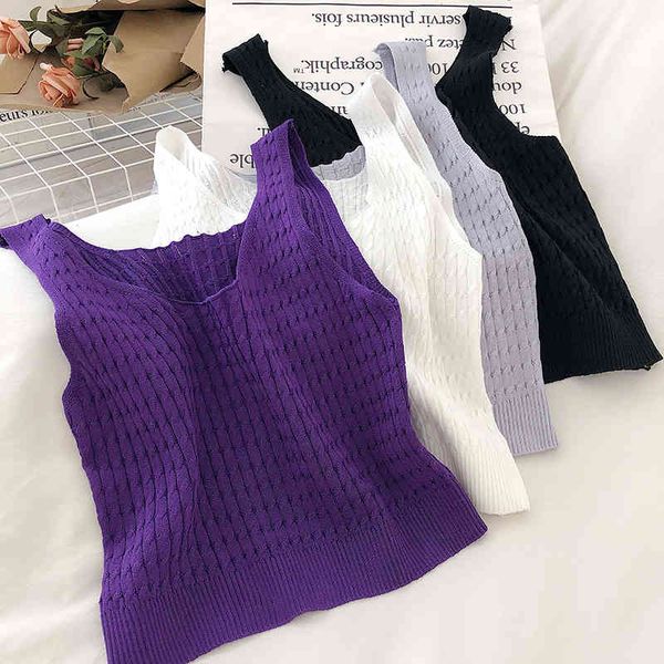 summer fashion women knitted tank knitting vest elastic strecth sleeveless t-shirt female camis solid fitness shirts 210423, White
summer fashion women knitted tank knitting vest elastic strecth sleeveless t-shirt female camis solid fitness shirts 210423, White