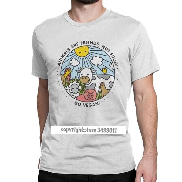 go vegan animals are friends not food men t shirt vintage cotton fitness tees round neck t-shirt male 210714, White;black
go vegan animals are friends not food men t shirt vintage cotton fitness tees round neck t-shirt male 210714, White;black