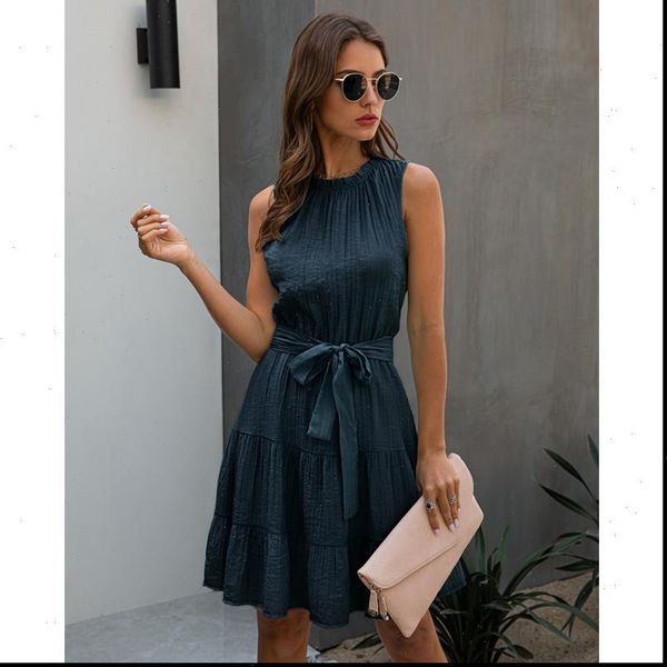summer sweet sashes sleeveless pleated womens dress a line solid color mini sundress female beach vestido verano, Black;gray
summer sweet sashes sleeveless pleated womens dress a line solid color mini sundress female beach vestido verano, Black;gray