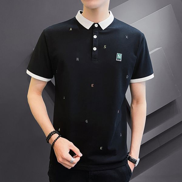tfetters polo embroidered letters men, short sve t-shirt and retail dign, korean casual wear for summer, White;black
tfetters polo embroidered letters men, short sve t-shirt and retail dign, korean casual wear for summer, White;black