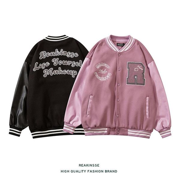women's jackets 2021 autumn r embroid baseball jacket men's bomber coat hip hop varsity casual street, Black;brown
women's jackets 2021 autumn r embroid baseball jacket men's bomber coat hip hop varsity casual street, Black;brown