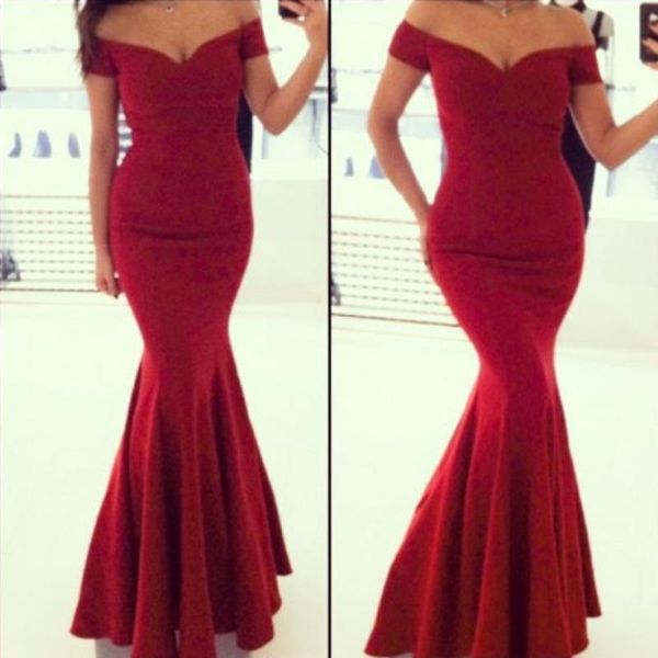 casual dresses a word shoulder trumpet fish tail party floor-length slim woman girl high grade red long dress, Black;gray
casual dresses a word shoulder trumpet fish tail party floor-length slim woman girl high grade red long dress, Black;gray