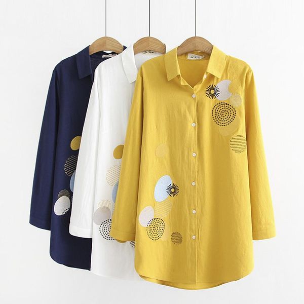 women's blouses & shirts 2021 plus size 4xl spring cotton shirt women long sleeve embroidery blouse casual female single-breasted a324, White
women's blouses & shirts 2021 plus size 4xl spring cotton shirt women long sleeve embroidery blouse casual female single-breasted a324, White