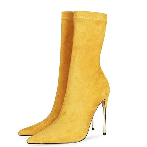 boots winter warm high stretch lady's metal heel ankle for women flock upper customized color big size 47, Black
boots winter warm high stretch lady's metal heel ankle for women flock upper customized color big size 47, Black