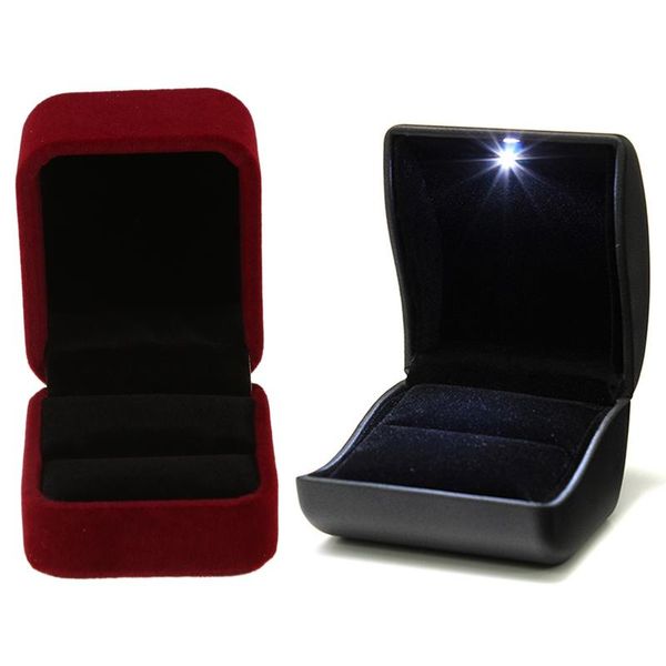 jewelry pouches, bags 1pcs jewel ring box wedding engagement black with led light & classic velvet dark red, Pink;blue
jewelry pouches, bags 1pcs jewel ring box wedding engagement black with led light & classic velvet dark red, Pink;blue