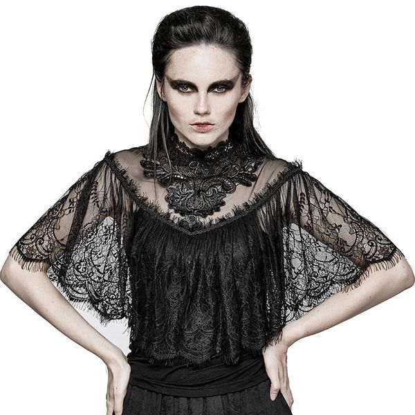victorian retro evening dinner party knit shawl t-shirt women's gothic lace shrug t-shirts punkrave, White
victorian retro evening dinner party knit shawl t-shirt women's gothic lace shrug t-shirts punkrave, White