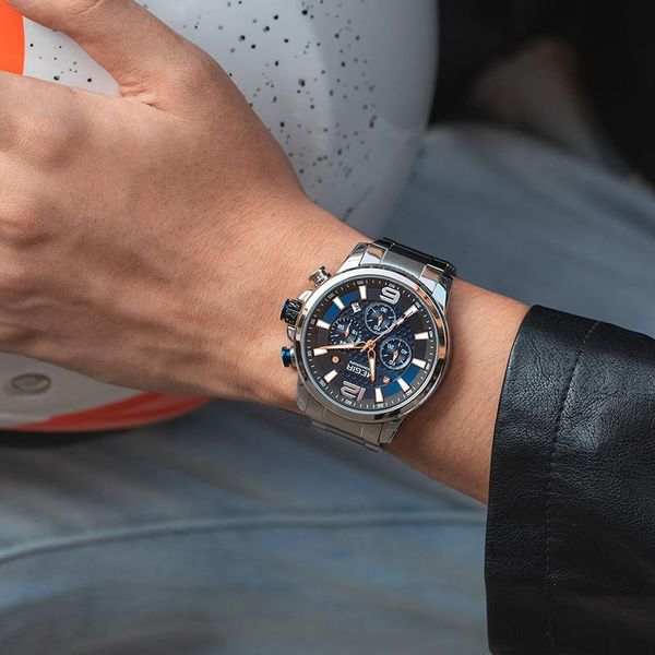 wristwatches megir men's business stainless steel quartz watches chronograph analog man waterproof luminous relogio masculino, Slivery;brown
wristwatches megir men's business stainless steel quartz watches chronograph analog man waterproof luminous relogio masculino, Slivery;brown