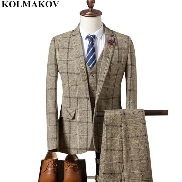 (jacket+pants+vest) men's business casual dress man suits slim fit plaid luxury 4xl 3 pieces blazers suit pants &, White;black
(jacket+pants+vest) men's business casual dress man suits slim fit plaid luxury 4xl 3 pieces blazers suit pants &, White;black