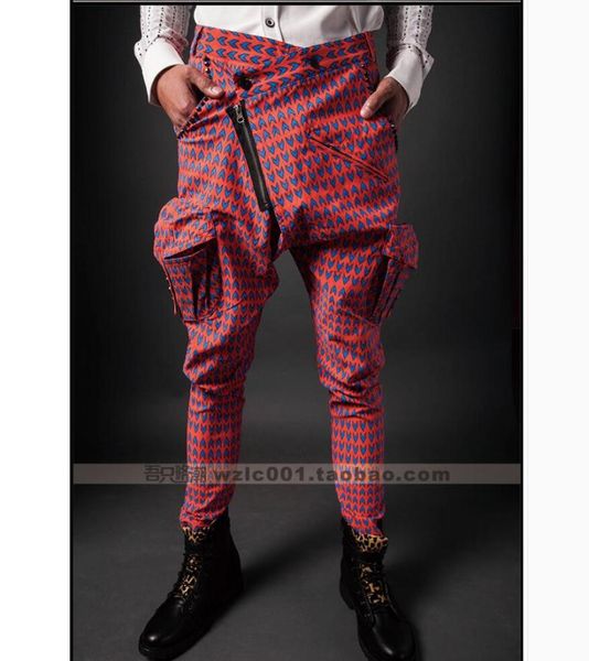 men's pants s-3xl men clothing fashion casual harem slim personality rivet floral trousers dj nightclub tide singer stage costumes, Black
men's pants s-3xl men clothing fashion casual harem slim personality rivet floral trousers dj nightclub tide singer stage costumes, Black