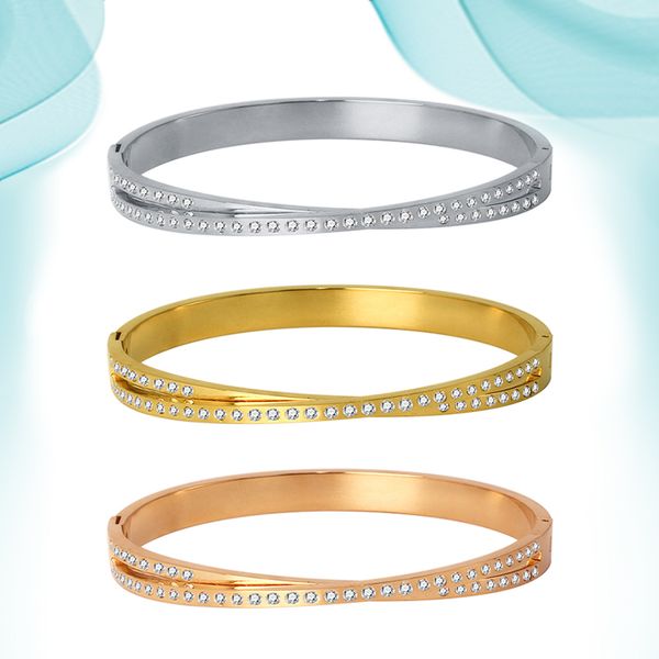 love diamonds stainless steel bangle for women indian new trendy simple style bangles fashion jewelry zirconia stone accessories creative fr, Black
love diamonds stainless steel bangle for women indian new trendy simple style bangles fashion jewelry zirconia stone accessories creative fr, Black