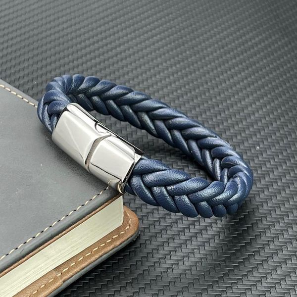 charm bracelets punk men braided leather bracelet jewelry black/brown/red/blue stainless steel magnetic clasp fashion bangles, Golden;silver
charm bracelets punk men braided leather bracelet jewelry black/brown/red/blue stainless steel magnetic clasp fashion bangles, Golden;silver