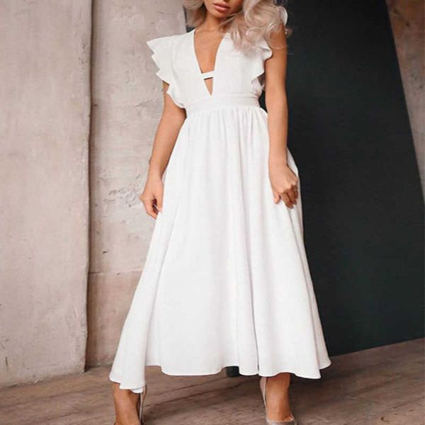 v-neck high waist pure color elegant female long skirt hollow elegant female dress open back ruffle sleeve vest party dress y1006, Black;gray
v-neck high waist pure color elegant female long skirt hollow elegant female dress open back ruffle sleeve vest party dress y1006, Black;gray