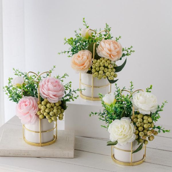 decorative flowers & wreaths artificial flower set iron art vase rose simulation plant potted home decoration fake pot
decorative flowers & wreaths artificial flower set iron art vase rose simulation plant potted home decoration fake pot