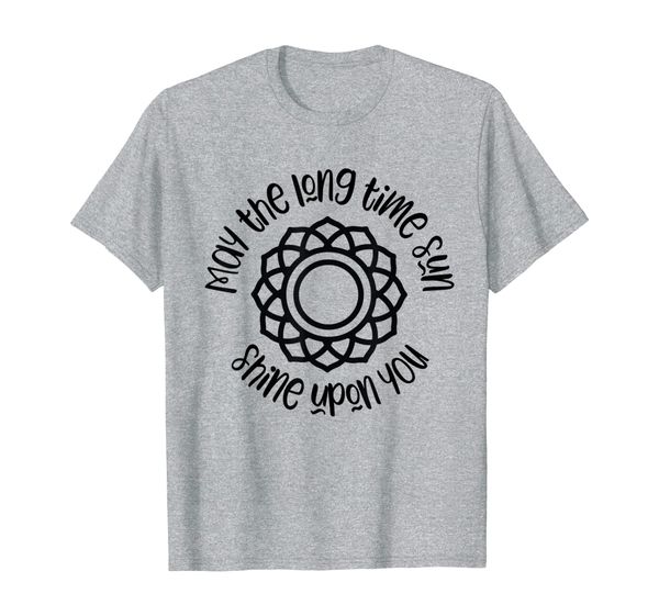 kundalini yoga shirt may the long time sun shine upon you, White;black
