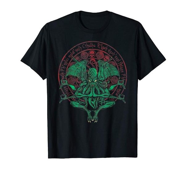 men's t-shirts the idol cthulhu t-shirt, White;black
men's t-shirts the idol cthulhu t-shirt, White;black