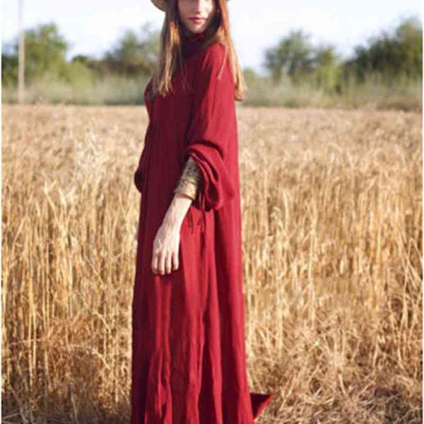 a line red dresse spring solid v neck long sleeve bohemian holiday beach vestidos women loose lace up boho maxi hippie dress, Black;gray 
a line red dresse spring solid v neck long sleeve bohemian holiday beach vestidos women loose lace up boho maxi hippie dress, Black;gray