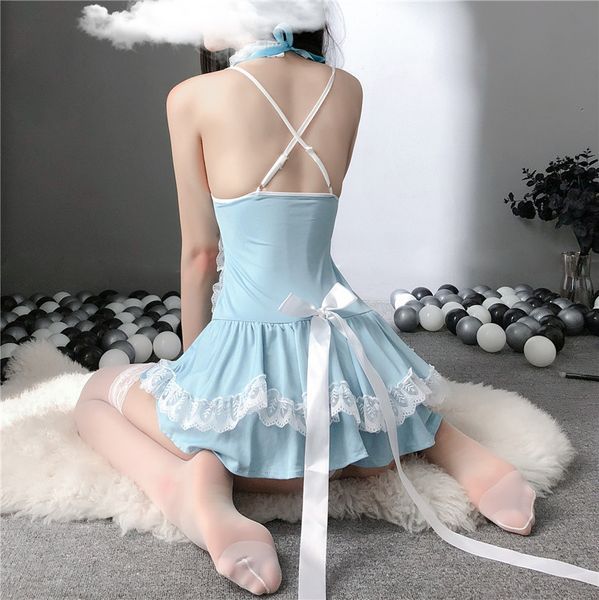 women lingerie kawaii maid uniform cosplay french servant lolita blue costume babydoll bow-knot dress erotic role play 0666, Black;white
women lingerie kawaii maid uniform cosplay french servant lolita blue costume babydoll bow-knot dress erotic role play 0666, Black;white