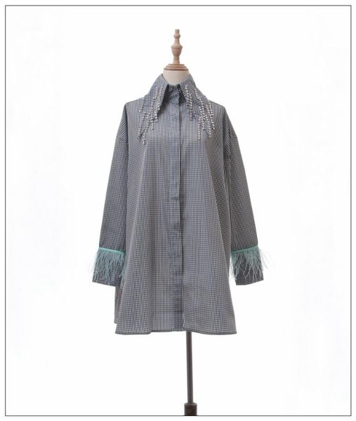 women's blouses & shirts ah02107 fashion 2021 runway luxury european design party style clothing, White
women's blouses & shirts ah02107 fashion 2021 runway luxury european design party style clothing, White